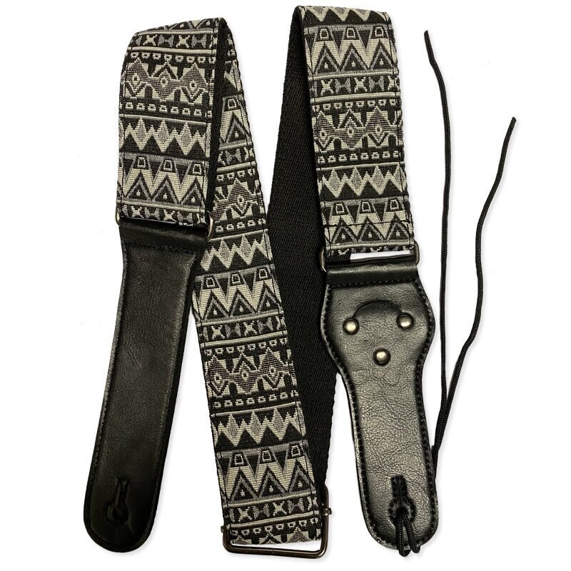 RockYou 2&quot; Denim Adjustable Guitar Strap, Pic Holder, BOHO