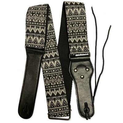 RockYou 2&quot; Denim Adjustable Guitar Strap, Pic Holder, BOHO