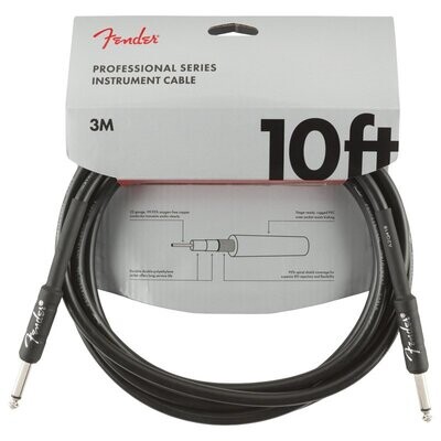 Fender Instrument Cable, 10FT / 3M Professional Series Lead, Jack Male-Jack Male