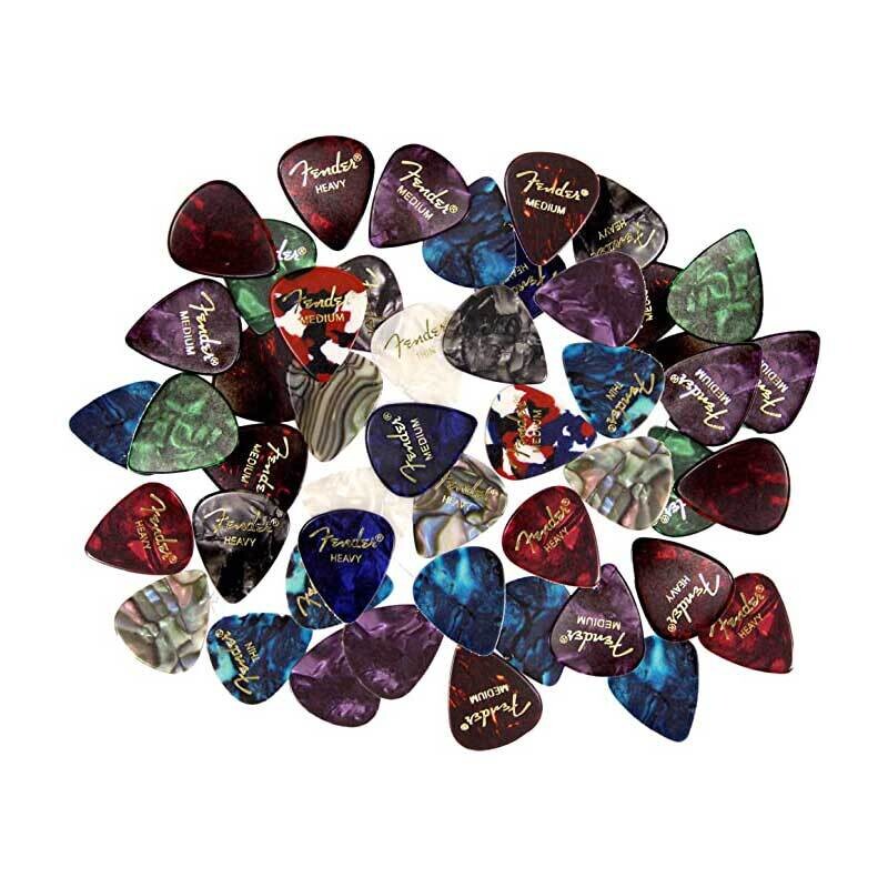 Fender Plectrums, Premium Celluloid Mixed Plectrums, Bag of 24