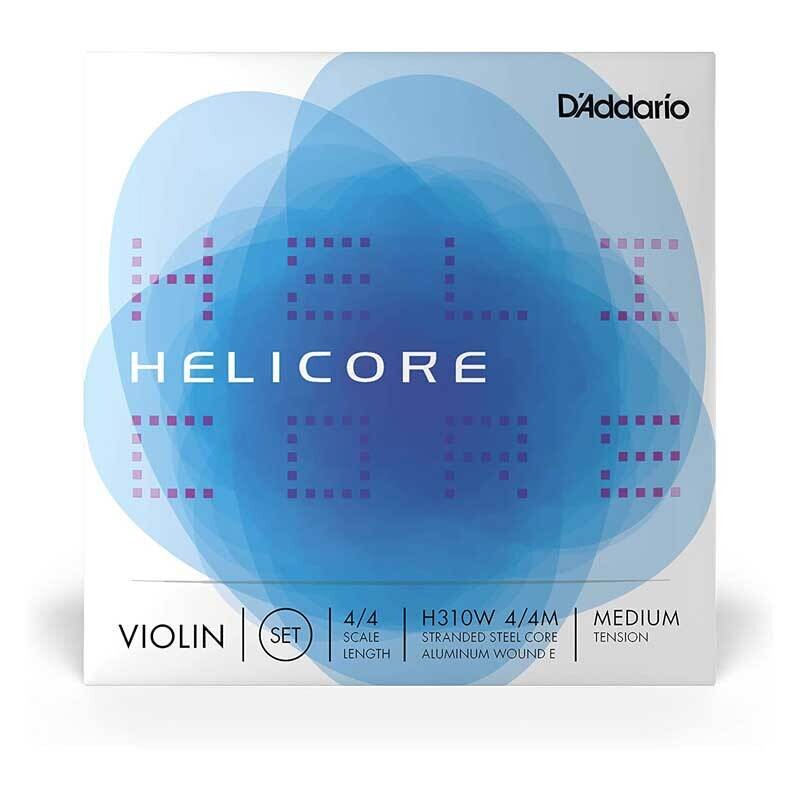 D&#39;Addario H310W Helicore 4/4 Size Medium Tension Violin Strings