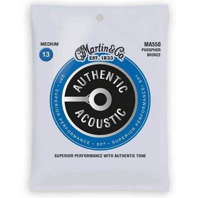 Martin MA550 Phosphor Bronze Acoustic Guitar String Set, Medium 13-56