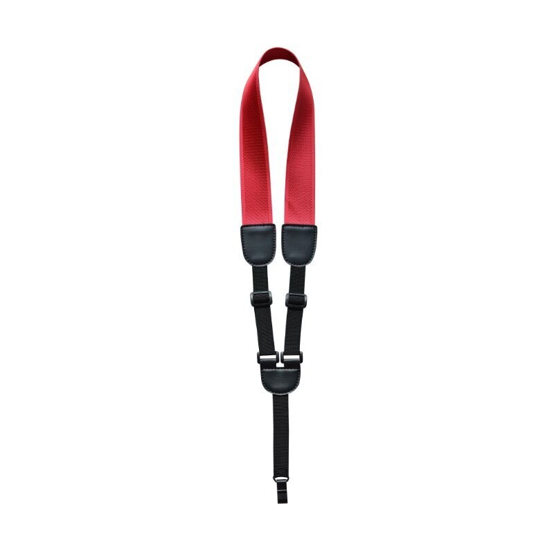 Ukulele Strap RockYou Nylon Leatherette Inserts, Soundhole Hook, RED