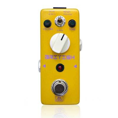 Aroma APN-5 Plexion Classic British Style Distortion Guitar Effect Pedal, Yellow