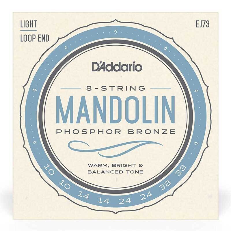 D&#39;Addario EJ73 Mandolin Light Gauge, Phosphor Bronze String Set