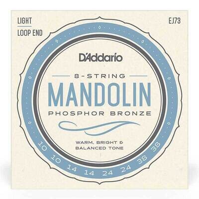 D&#39;Addario EJ73 Mandolin Light Gauge, Phosphor Bronze String Set