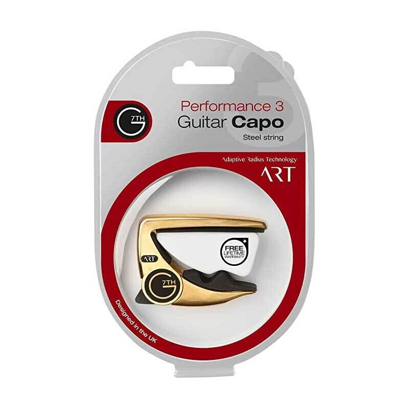 G7th Performance 3 Capo for Acoustic and Electric Guitars, GOLD