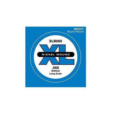 D&#39;Addario XLB060 XL Nickel Wound .060 SINGLE Bass Guitar String