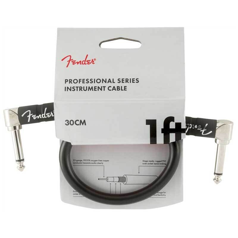 Fender Professional Series 1FT (30cm) Instrument Cable, Black