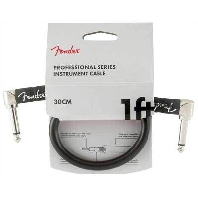 Fender Professional Series 1FT (30cm) Instrument Cable, Black