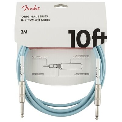 Fender Instrument Cable, 10FT / 3M Original Series Lead, Daphne Blue