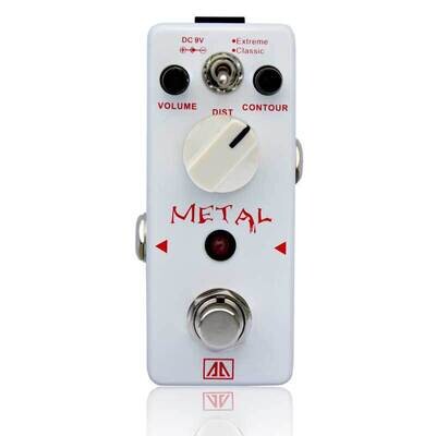 Guitar Effect Pedal, Aroma AHOR-5 Classic Heavy Metal Distortion Pedal, White