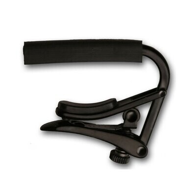 Shubb C1K Steel String Acoustic and Electric Guitar Capo, Black Chrome