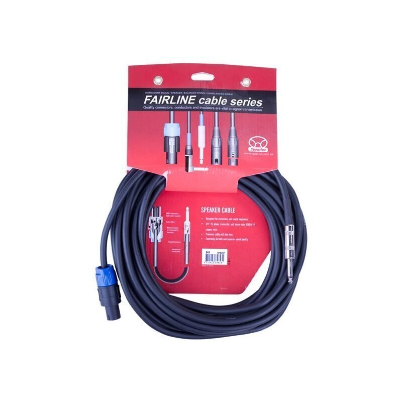 Superlux SFS9SP Cable, 9m Speaker Lead, Speakon to 6.35mm Mono Jack