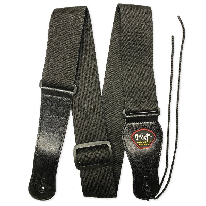 RockYou 2&quot; Nylon Adjustable Guitar Strap, Pic Holder, BLACK