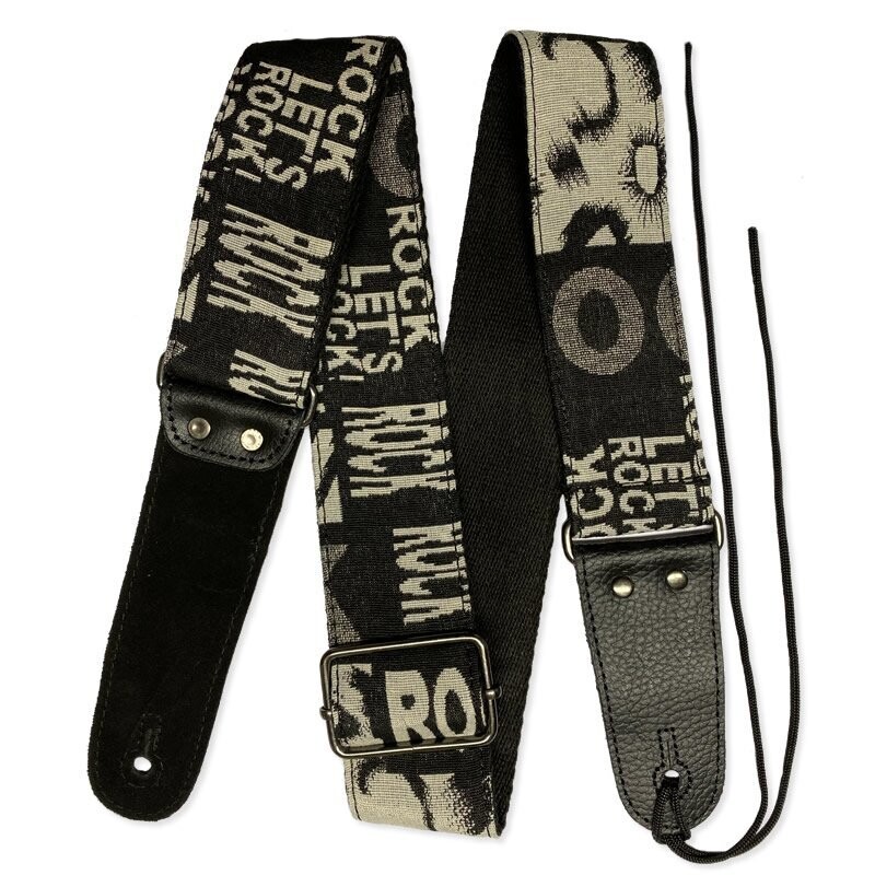 RockYou 2&quot; Jacquard Thread Woven Adjustable Guitar Strap, ROCK