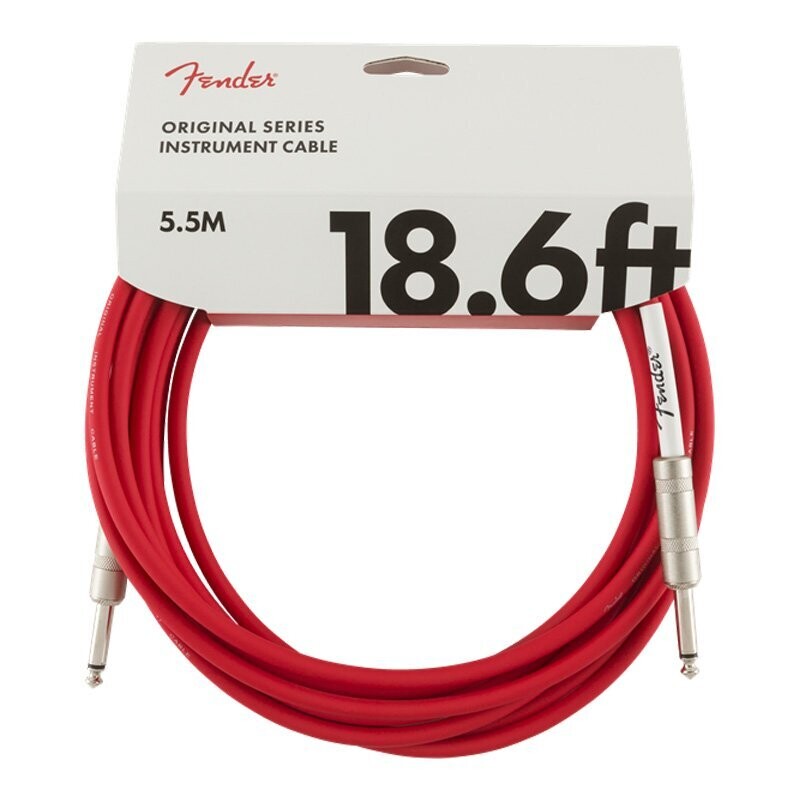 Fender Instrument Cable, 18.6FT / 5.5M Original Series Lead, Fiesta Red