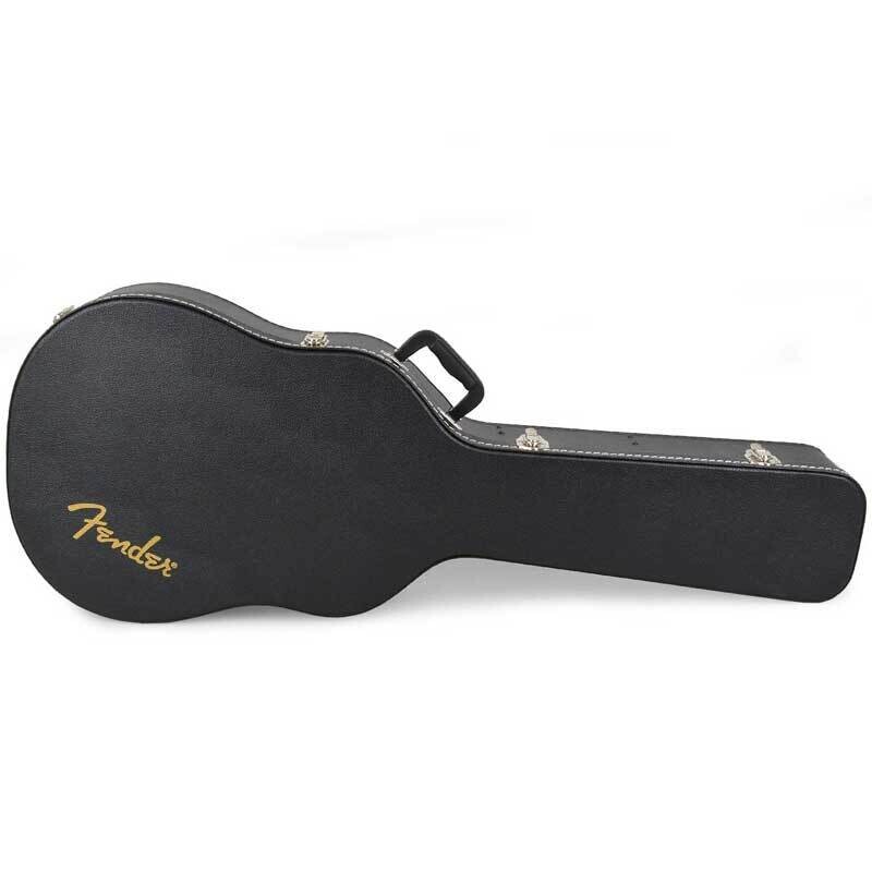Fender Dreadnought Acoustic Guitar Case, Flat-Top, 3-ply Wood, Black