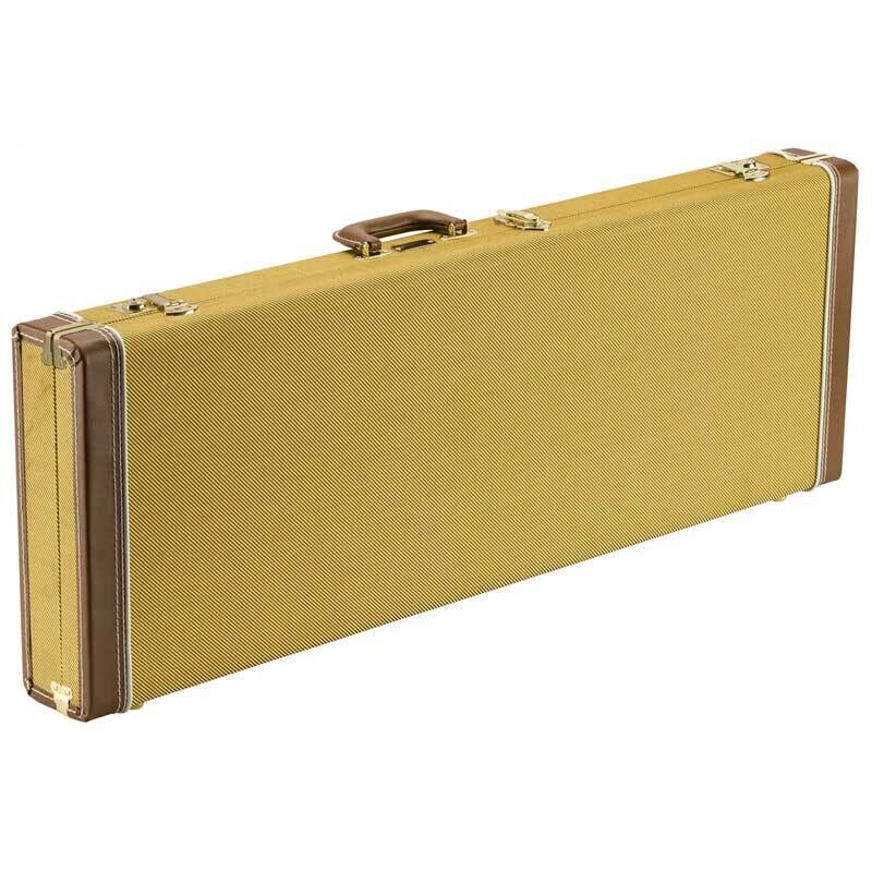 Fender Classic Series Wood Case for Stratocasters or Telecasters Electric Guitars, Yellow Tweed