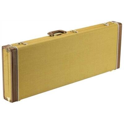 Fender Classic Series Wood Case for Stratocasters or Telecasters Electric Guitars, Yellow Tweed
