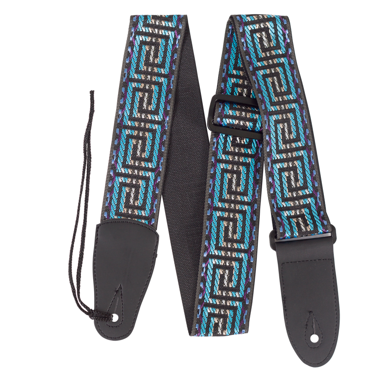 Koda Woven Guitar Strap with Leatherette Strap Ends - MAIZE