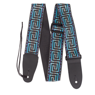 Koda Woven Guitar Strap with Leatherette Strap Ends - MAIZE