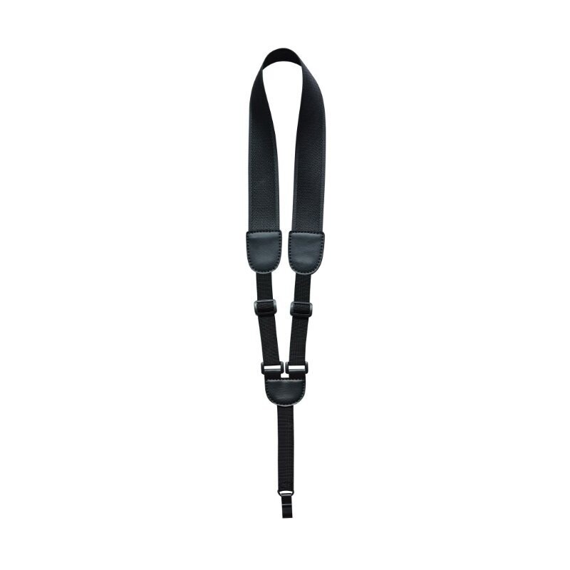 RockYou S001B Nylon Ukulele Strap, Leatherette Inserts, Soundhole Hook, BLACK