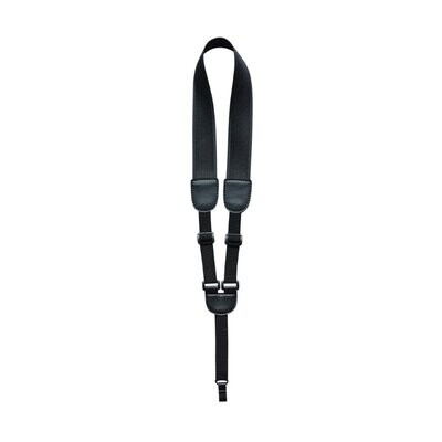 RockYou S001B Nylon Ukulele Strap, Leatherette Inserts, Soundhole Hook, BLACK