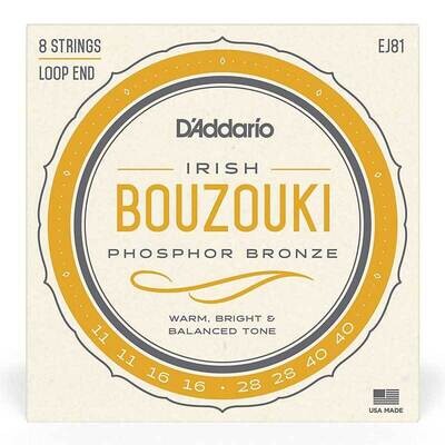 D&#39;Addario EJ81 Irish Bouzouki Phosphor Bronze String Set