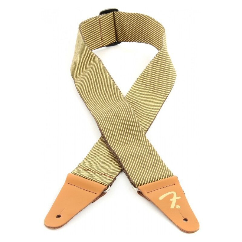 Fender Guitar Strap, Vintage Tweed, Leather Ends, 2&quot; Wide