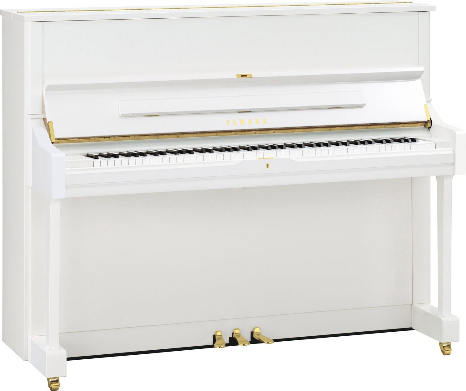 Yamaha U1 Upright Piano, Polished White - FREE DELIVERY