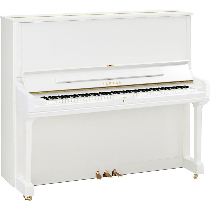 Yamaha YUS3 Upright Piano, Polished White - FREE DELIVERY