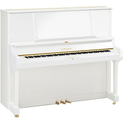 Yamaha YUS5 Upright Piano, Polished White - FREE DELIVERY