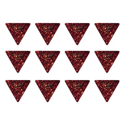 Fender Classic Celluloid Picks, 355 Shape, Medium, Tortoise Shell, Pack of 12