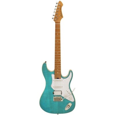 Aria 714 MK2 Electric Guitar, Turquoise Blue
