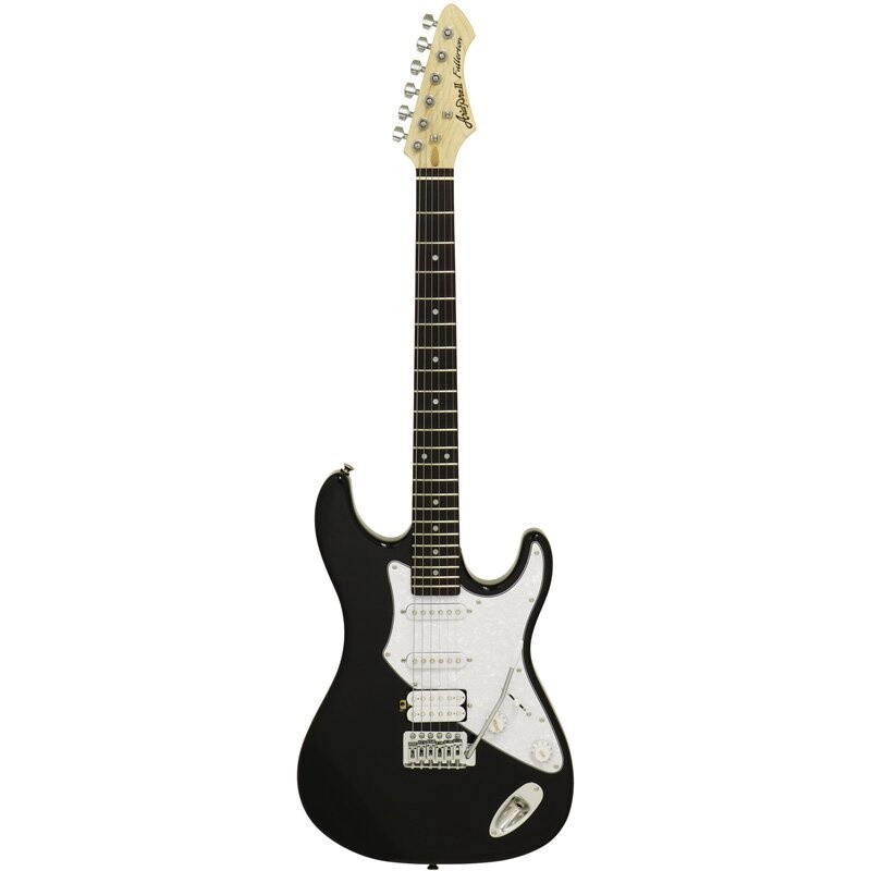 Aria 714 STD Electric Guitar, Black