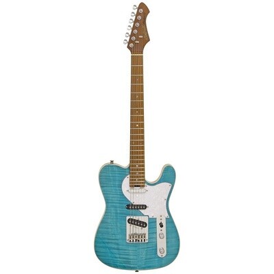 Aria 615 MK2 Electric Guitar, Turqoise Blue