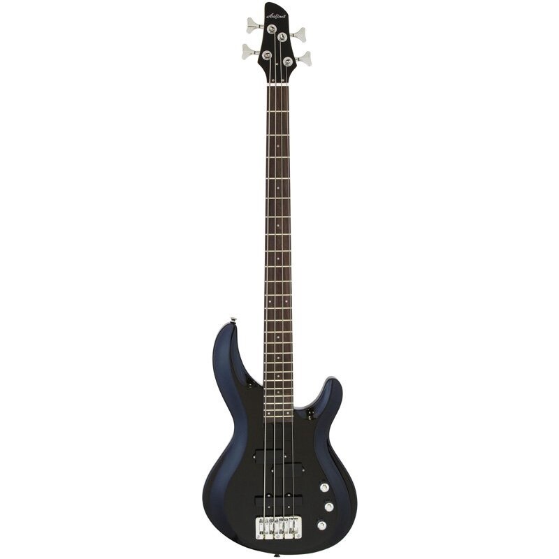 Aria IGB STD Bass Guitar, Metallic Black