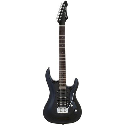 Aria MAC STD Electric Guitar, Metallic Black