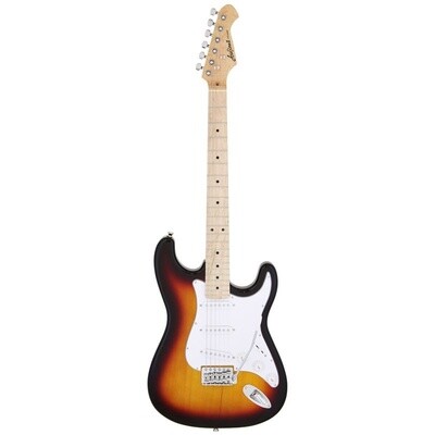Aria STG003 Electric Guitar, Maple Fingerboard, 3 Tone Sunburst