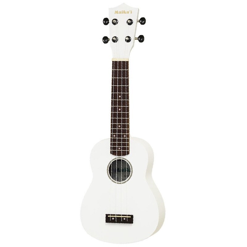 Aria Maikai MKU1 Soprano Ukulele with Bag, White