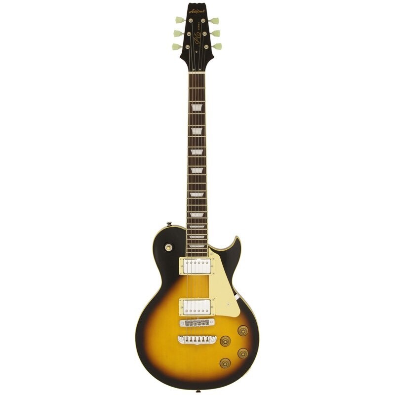 Aria PE350 STD Electric Guitar, Single Cutaway, Aged Brown Sunburst