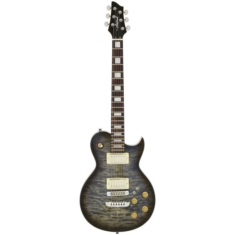 Aria PE480 Electric Guitar, See-Through Black Burst