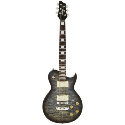 Aria PE480 Electric Guitar, See-Through Black Burst