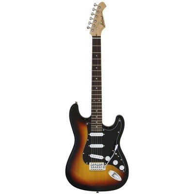 Aria STG003 SPL Electric Guitar, Black Pickguard, 3 Tone Sunburst