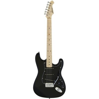 Aria STG003 SPL Electric Guitar, Maple Fingerboard, Black
