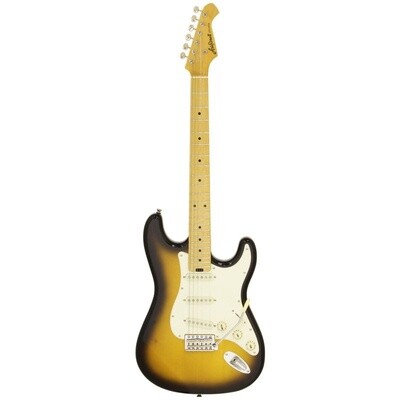 Aria STG57 Electric Guitar, Maple Neck, 2 Tone Sunburst
