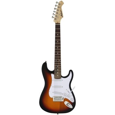 Aria STG MINI Short Scale Electric Guitar, 3 Tone Sunburst
