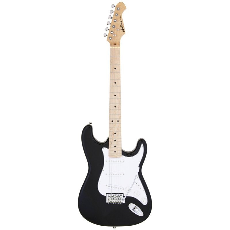 Aria STG003 Electric Guitar, Maple Fingerboard, Black