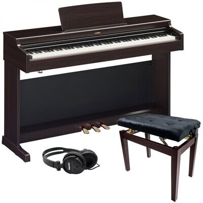 Yamaha YDP165 Digital Piano Bundle 2, Rosewood - Free Delivery
